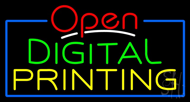 Sign Store N100-3415-clear Red Open Digital Printing Clear Backing Neon Sign- 37 x 20 x 1 In.