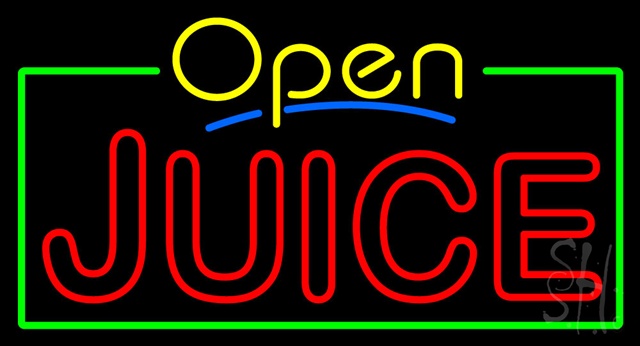 Sign Store N100-3446-clear Yellow Open Double Stroke Juice Clear Backing Neon Sign- 37 x 20 x 1 In.