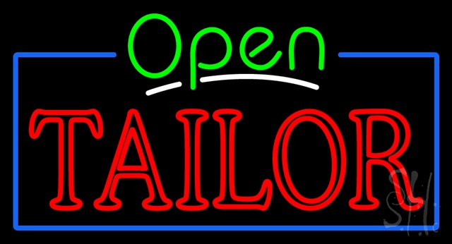Sign Store N100-3500-clear Green Open Double Stroke Tailor Clear Backing Neon Sign- 37 x 20 x 1 In.