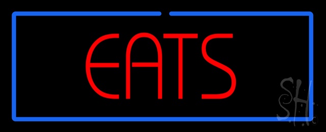 Sign Store N100-0935-clear Eats Clear Backing Neon Sign- 32 x 13 x 1 In.