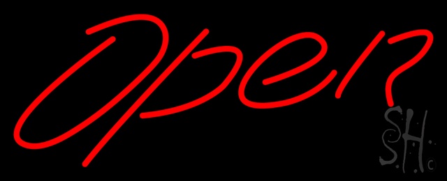 Sign Store N100-1096-clear Script Open Clear Backing Neon Sign- 32 x 13 x 1 In.
