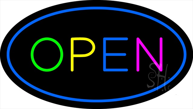 Sign Store N100-2013-clear Open Multi Color Clear Backing Neon Sign- 30 x 17 x 1 In.