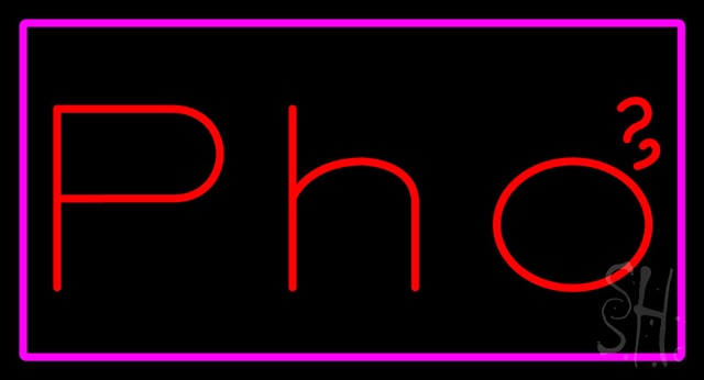 Sign Store N100-2808-clear Red Pho Rectangle Pink Clear Backing Neon Sign- 37 x 20 x 1 In.