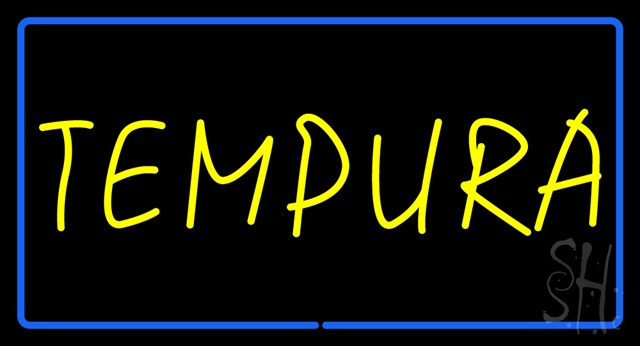 Sign Store N100-2969-clear Tempura Rectangle Blue Clear Backing Neon Sign- 37 x 20 x 1 In.