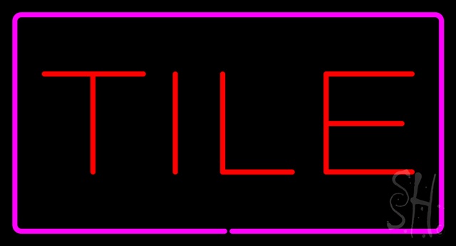 Sign Store N100-2970-clear Tile Rectangle Purple Clear Backing Neon Sign- 37 x 20 x 1 In.