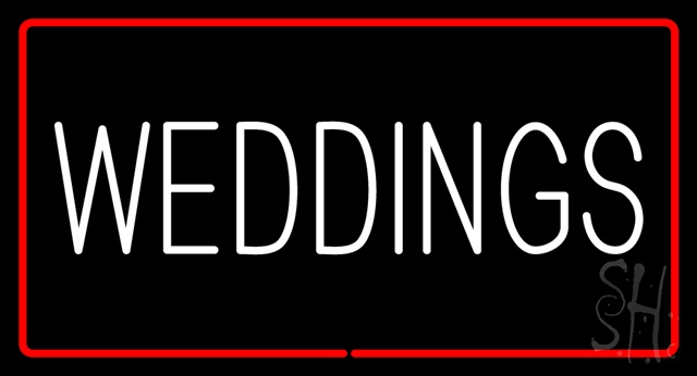 Everything Neon N100-2980 Weddings LED Neon Sign 13 x 24 - inches