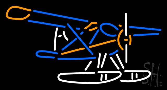 Sign Store N100-3549-clear Dehavilland Beaver Float Plane Clear Backing Neon Sign- 37 x 20 x 1 In.