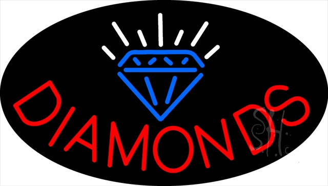 Everything Neon N100-2460 Diamonds Animated Neon Sign 17" Tall x 30" Wide x 3" Deep
