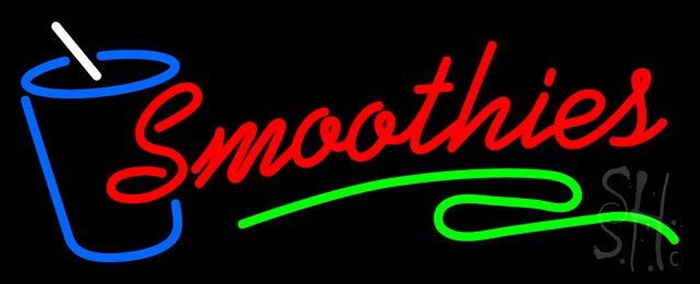 Everything Neon N100-0235 Smoothies Neon Sign 13" Tall x 32" Wide x 3" Deep
