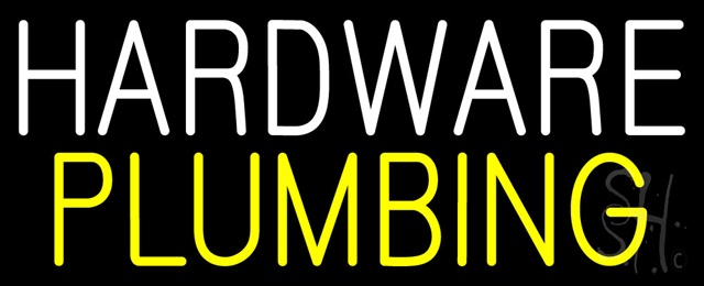 Everything Neon N100-0325 Hardware Plumbing Neon Sign 13" Tall x 32" Wide x 3" Deep