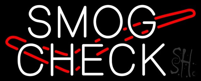 Everything Neon N100-0371 Smog Check Logo Neon Sign 13" Tall x 32" Wide x 3" Deep