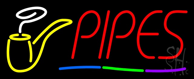Everything Neon N100-0740 Pipes Multi Colored Neon Sign 13" Tall x 32" Wide x 3" Deep