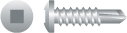 #10 x 3/4" SQUARE DRIVE PAN HEAD ZINC PLATED S/D SCREWS 8,000ct | P106Q