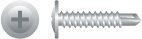 M84Z 8-18 x 1 in. Phillips Modified Truss R-W Head Screws  Zinc Plated  Box of 5 000