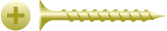 Picture of Strong-Point 830CY 8 x 3 in. Phillips Bugle Head Screws Coarse Thread  Zinc Yellow Plated  Box of 2 000