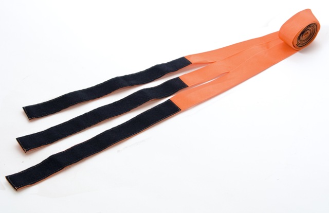 10-305-ORG 3 Piece Orange Cloth Tie Spine Board Strap
