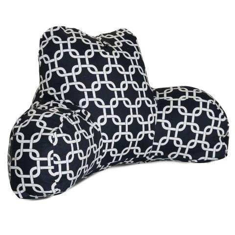 Majestic Home Black Links Reading Bean Bag Pillow