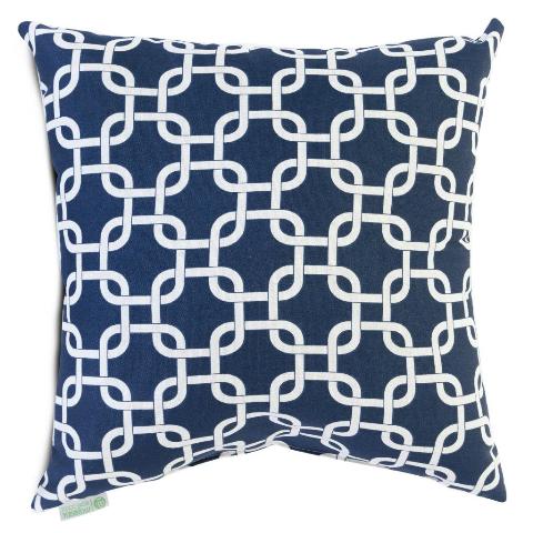 Majestic Home Navy Blue Links Extra Large Pillow