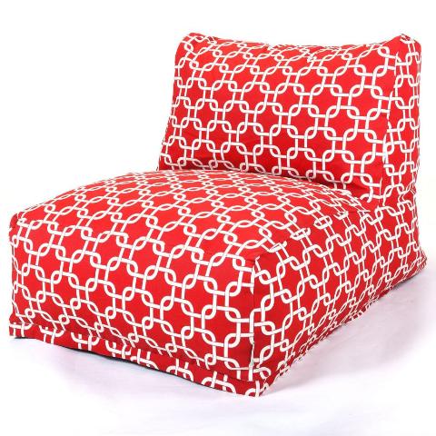 Majestic Home Red Links Bean Bag Chair Lounger