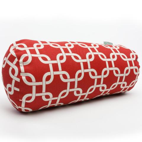 Majestic Home Red Links Round Bolster