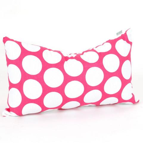 Majestic Home Hot Pink Large Polka Dot Small Pillow