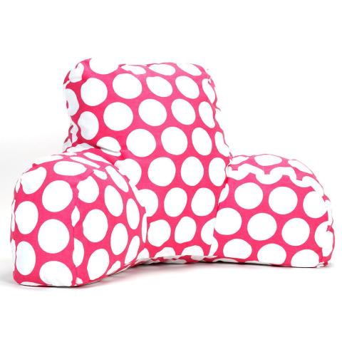 Majestic Home Hot Pink Large Polka Dot Reading Bean Bag Pillow