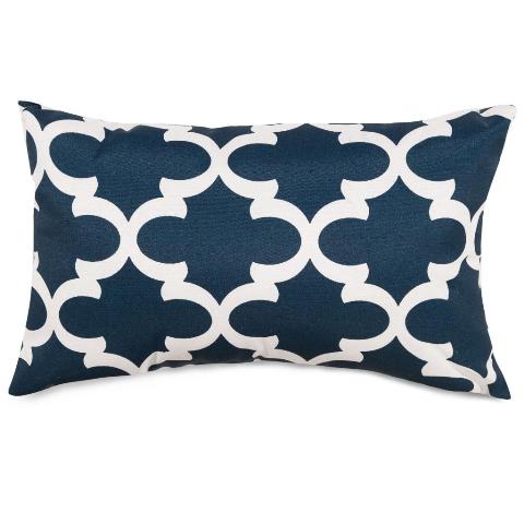 Majestic Home Navy Trellis Small Pillow