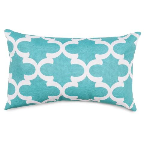 Majestic Home Teal Trellis Small Pillow