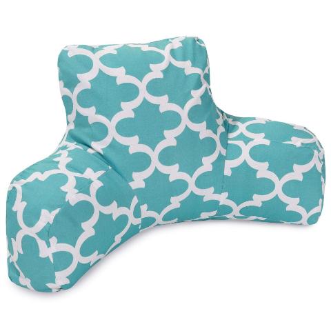 Majestic Home Teal Trellis Reading Bean Bag Pillow