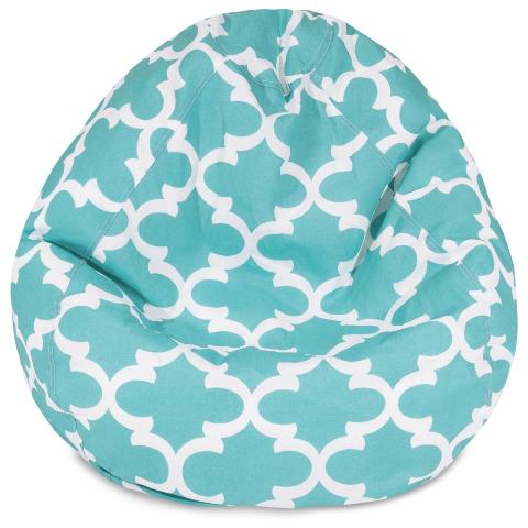 Majestic Home Teal Trellis Small Classic Bean Bag
