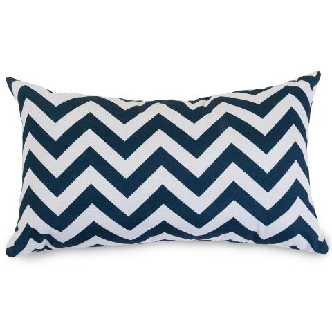 Majestic Home Navy Chevron Small Pillow