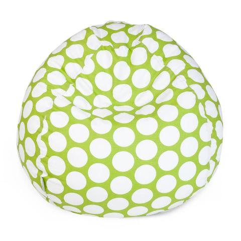Majestic Home Hot Green Large Polka Dot Small Classic Bean Bag