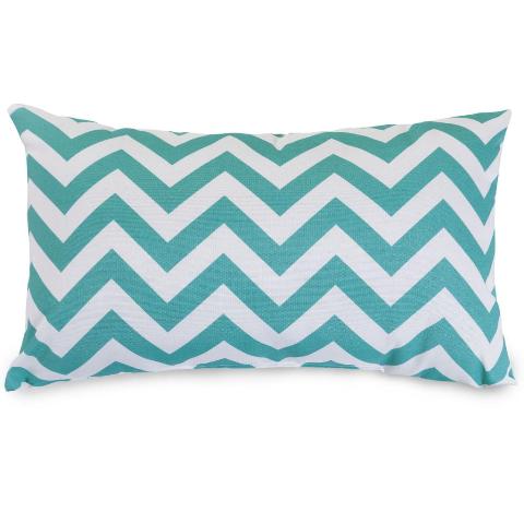 Majestic Home Teal Chevron Small Pillow