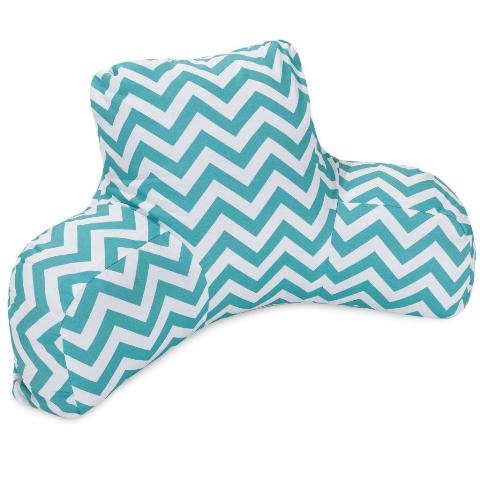 Majestic Home Teal Chevron Reading Bean Bag Pillow