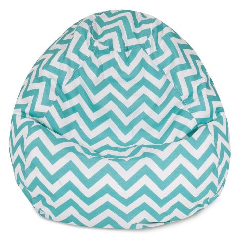 Majestic Home Teal Chevron Small Classic Bean Bag