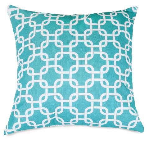 Majestic Home Teal Links Large Pillow