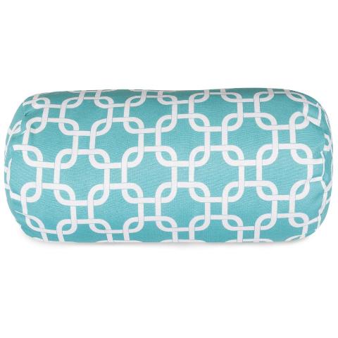 Majestic Home Teal Links Round Bolster Pillow