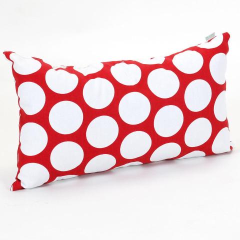 Majestic Home Red Hot Large Polka Dot Small Pillow