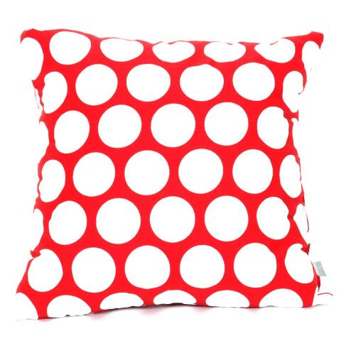 Majestic Home Red Hot Large Polka Dot Large Pillow