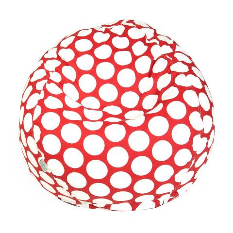 Majestic Home Red Hot Large Polka Dot Small Classic Bean Bag