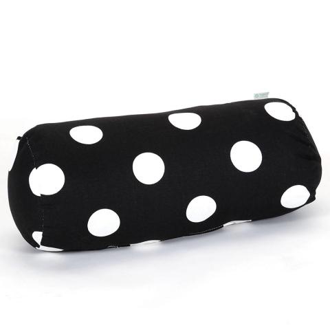 Majestic Home Black Large Polka Dot Round Bolster