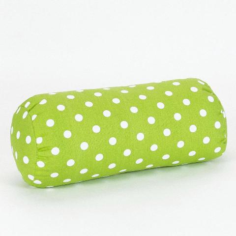 Majestic Home Lime Small Polka Dot Round Bolster
