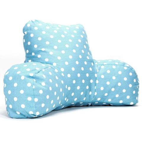 Majestic Home Aquamarine Small Polka Dot Reading Bean Bag Pillow