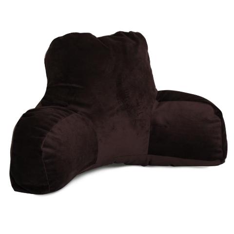 Majestic Home Dark Brown Micro-velvet Reading Bean Bag Pillow