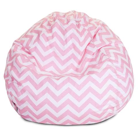 Majestic Home Baby Pink Chevron Small Classic Bean Bag
