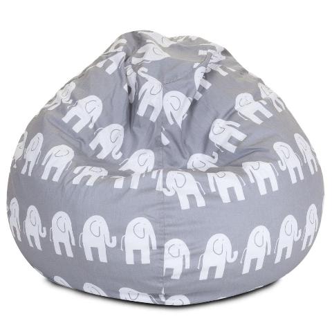 Majestic Home Gray Ellie Small Classic Bean Bag