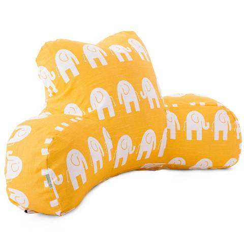 Majestic Home Yellow Ellie Reading Bean Bag Pillow
