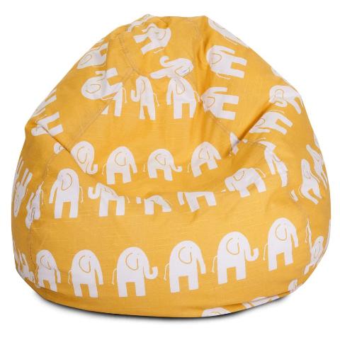 Majestic Home Yellow Ellie Small Classic Bean Bag