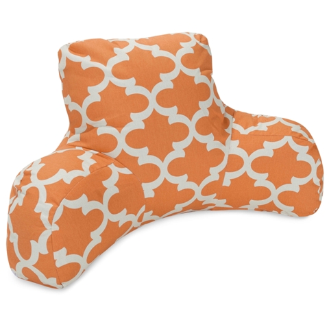 Majestic Home Peach Trellis Reading Bean Bag Pillow