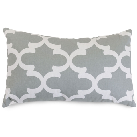 Majestic Home Gray Trellis Small Pillow